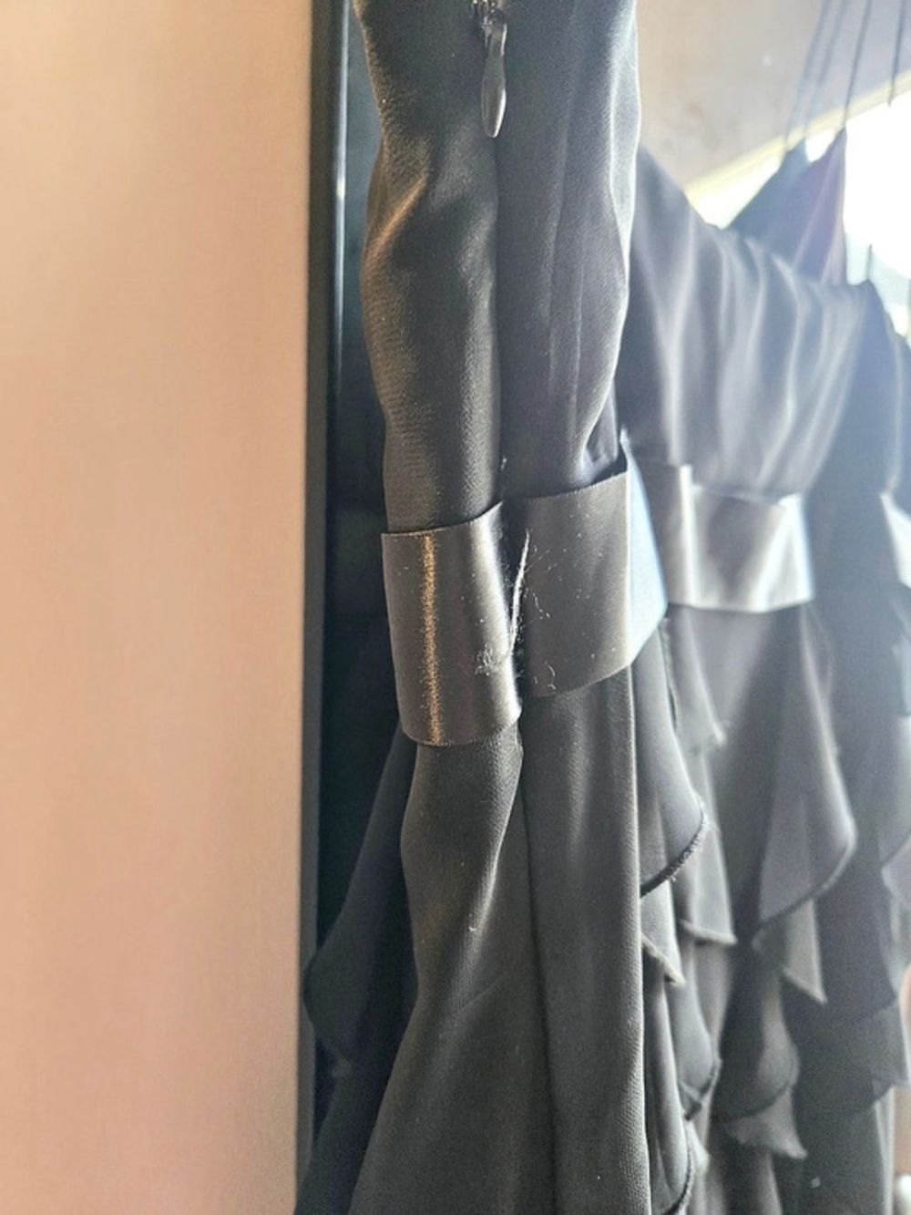 Scarlett Black Ruffle Midi Dress Size 12 Like New - Picture 3 of 7
